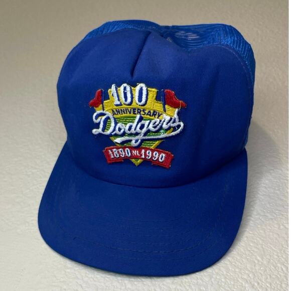 New Era Other - VTG New Era 100 Anniversary Dodger’s Blue Snap Back Trucker Baseball Hat Med-Lg